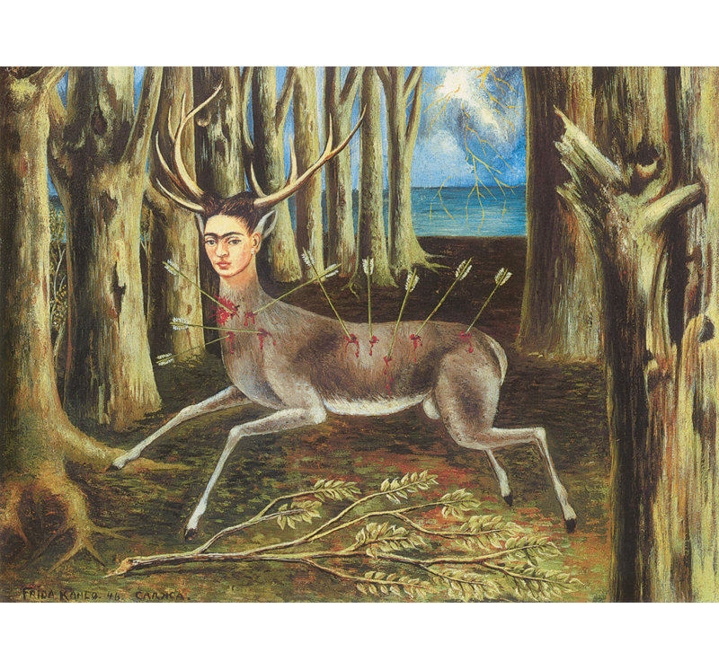«The Wounded Deer» par Frida Kahlo, toile tendue avec châssis, H 17 po x l 24 po