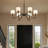 40'' Wide Dimmable Chandelier With Cylinder Fabric Shade
