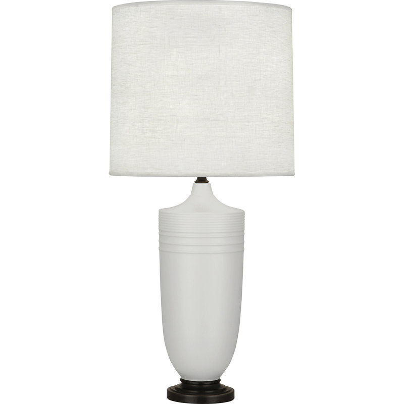 Hadrian Adjustable Table Lamp, Matte Dove/Deep Patina Bronze