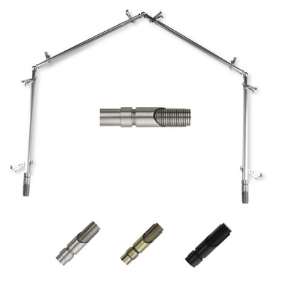 Adjustable 0.81" Bay Window Single Curtain Rod