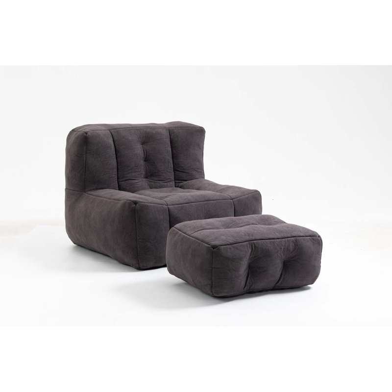 Fauteuil à billes très doux et confortable pour la détente, idéal pour diverses pièces, Velours noir