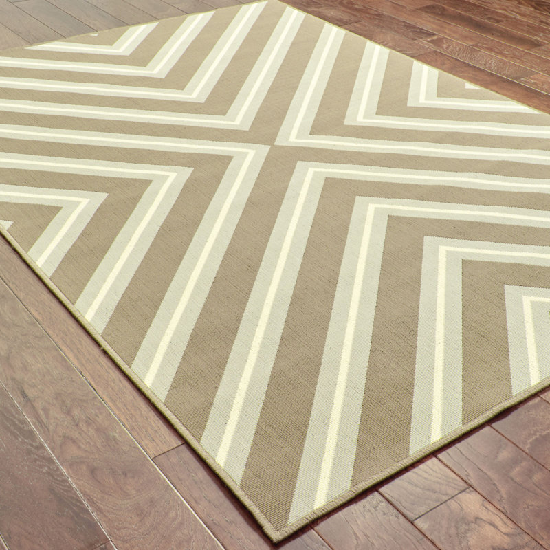 Tapis gris à motif géométrique Brookes, Rectangle 8 pi 6 po x 13 pi