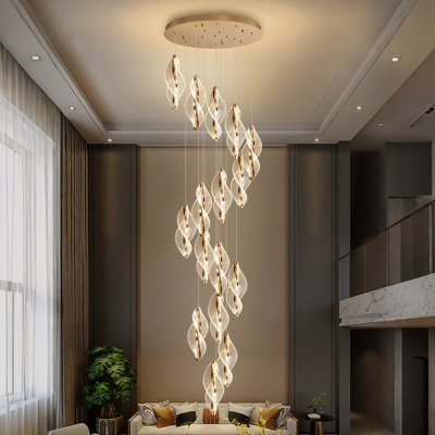 Modern Acrylic Led Chandelier Gold