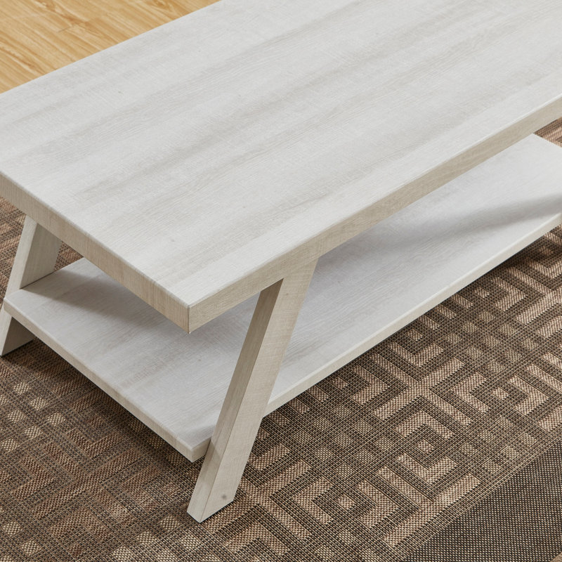 Ensemble de tables basses Contemporary Wood, Blanc, Blanc