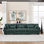 Canapé modulaire modulaire, canapé Cloud, sièges profonds modernes pour le salon, canapé 3 places en flanelle avancée pour la chambre à coucher, canapé modulaire surdimensionné avec 5 coussins décoratifs
