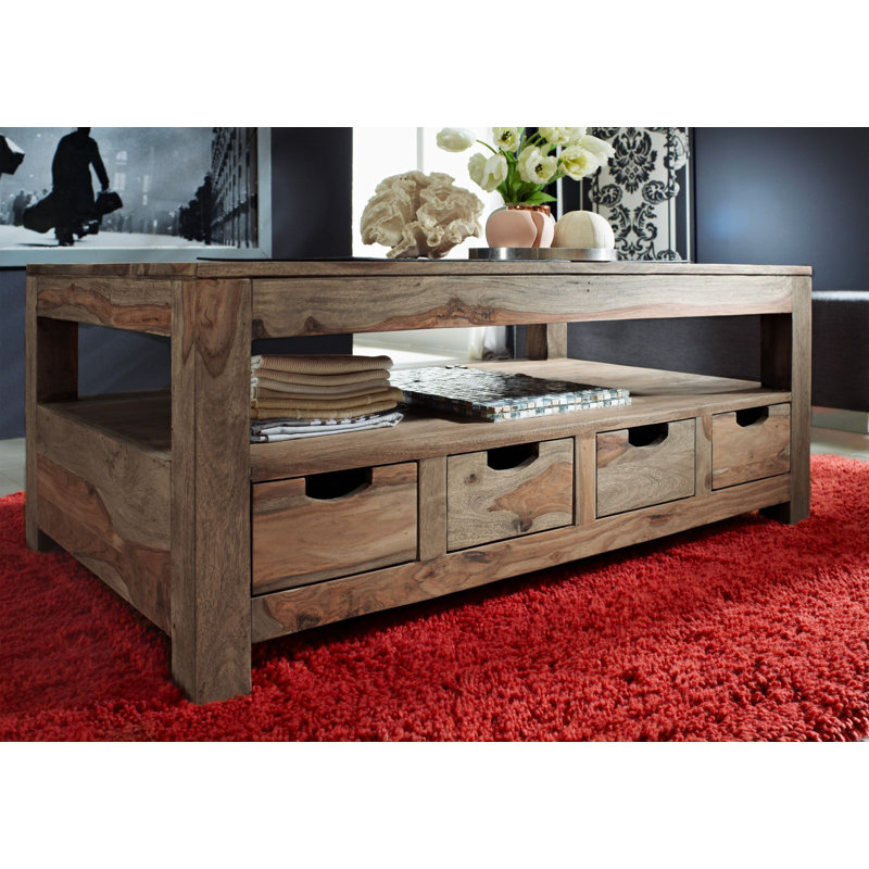 Nature Solid Wood Four Leg Coffee Table