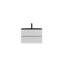 Ensemble de meuble-lavabo mural simple 30 po avec plateau en pierre noire et 2 tiroirs 30 po Modern-876377729