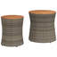 Ensemble de 2 tables d'appoint pour terrasse avec plateau en bois Latitude Run® Latitude Run®-292937982