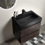 Meuble-lavabo en noyer de 61 cm (24 po) - Style moderne, lavabo inclus, grand espace de rangement, tiroirs silencieux, finition sophistiquée