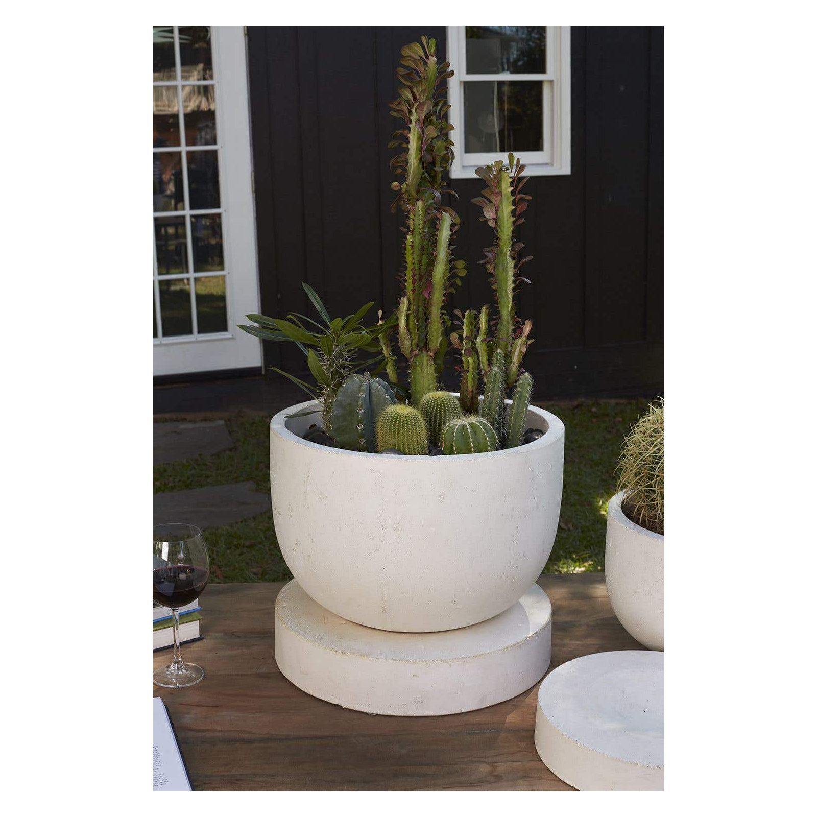 Icarus Handmade Ceramic Pot Planter, 14" H x 16.5" W x 16.5" D