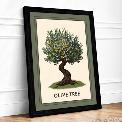Olive Tree Botanical - Framed Print
