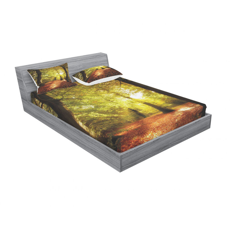 Ensemble de draps Blurry Hazy View, Ensemble de drap pour grand lit avec drap-housse