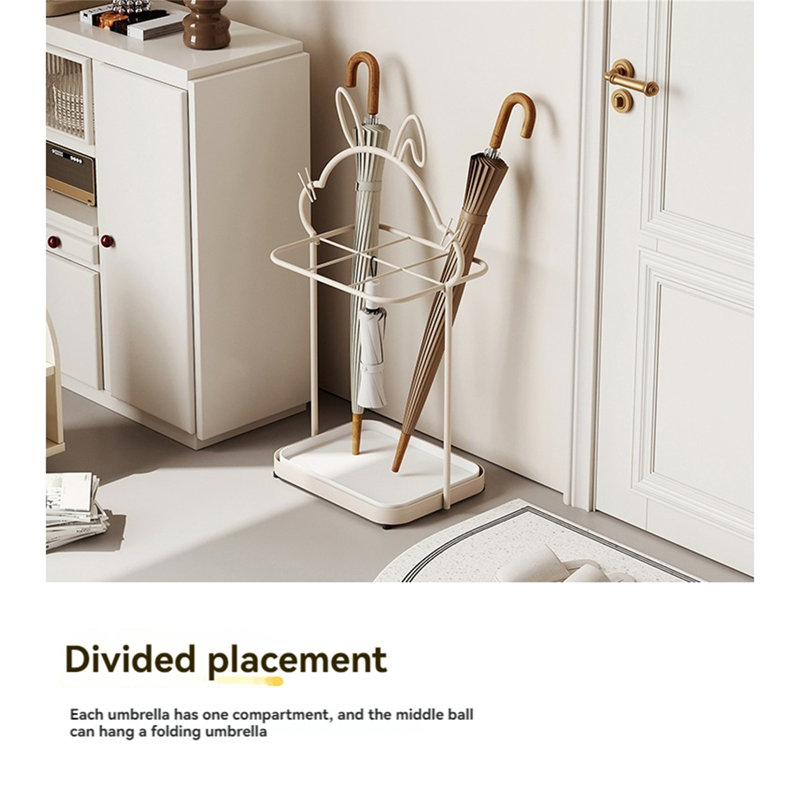 Metal Freestanding Umbrella Stand, White