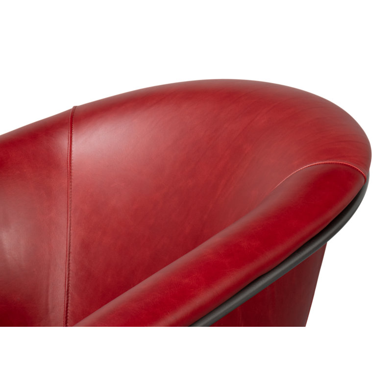 Nagel Armchair, Red Genuine Leather
