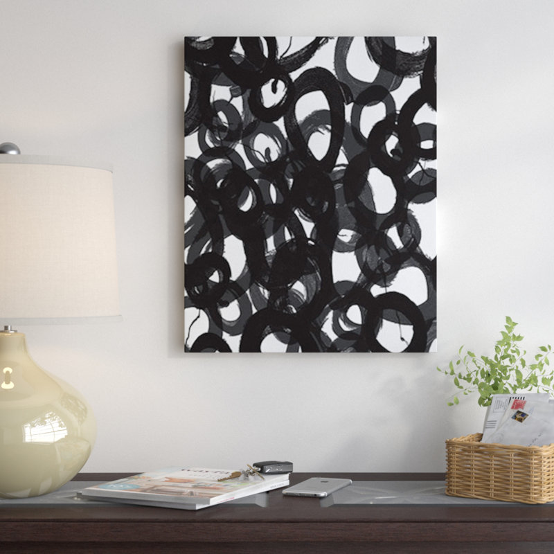 «Kent Youngstom Black Circles» par Kent Youngstrom - impression sur toile tendue, H 30 po x l 24 po x P 1,5 po