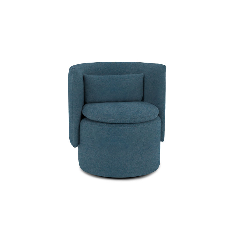 Fauteuil demi-tonneau pivotant de 71,12 cm de largeur Finn, Polyester aquarium