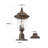 Classic Outdoor Post Light with Clear Glass Shades in Royal Bronze Finish