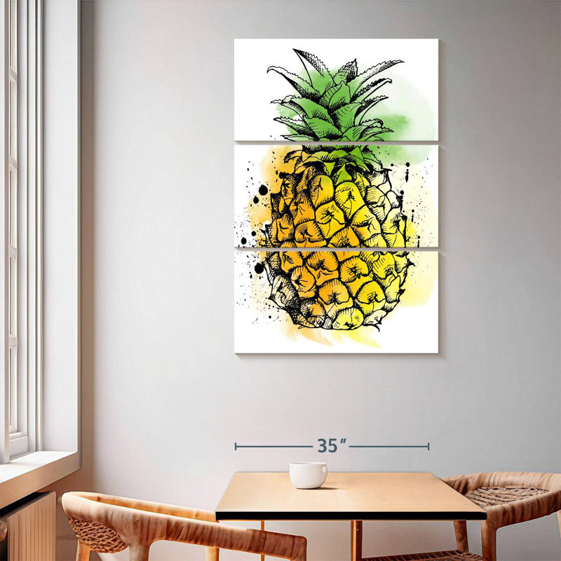 Yarlin Tropical Pineapple, 65" H x 42" W