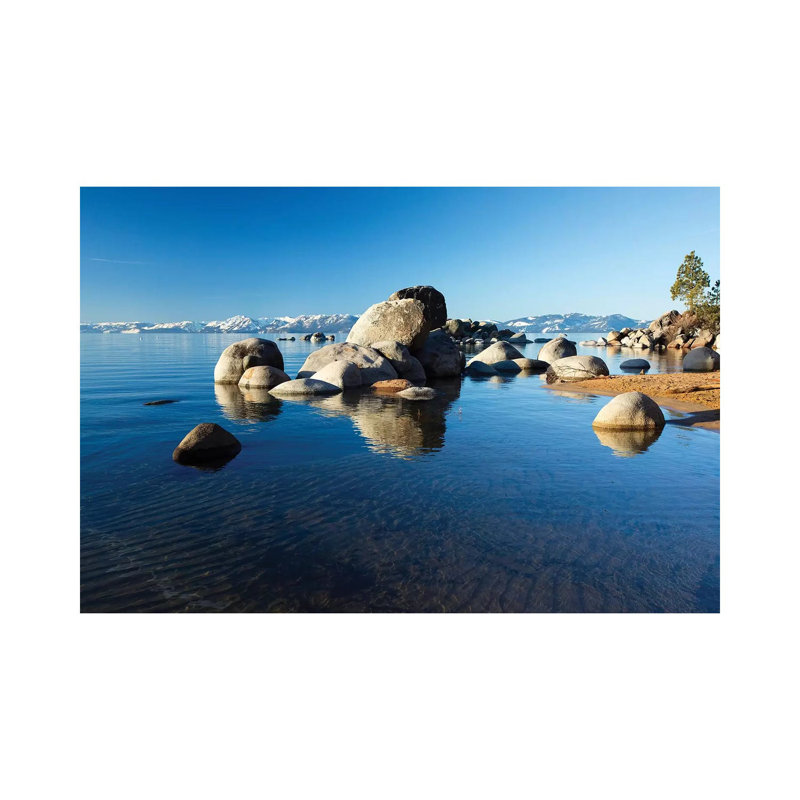 Rocks in a Lake, Lake Tahoe, California, USA III 1 Piece Wrapped Canvas Wall Art, 20.32 cm H x 30.48 cm W
