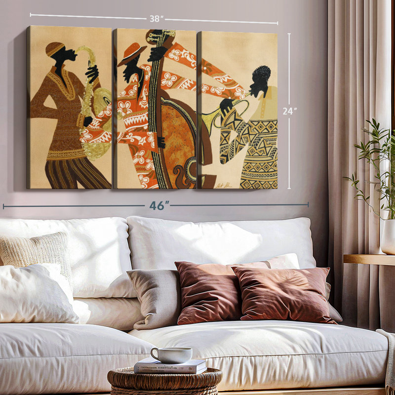 «All That Jazz Wall Art» sur toile, H 24 po x l 38 po x P 1,25 po
