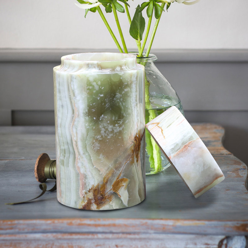 Marble Keepsake Cremation Urn For Ashes, Green