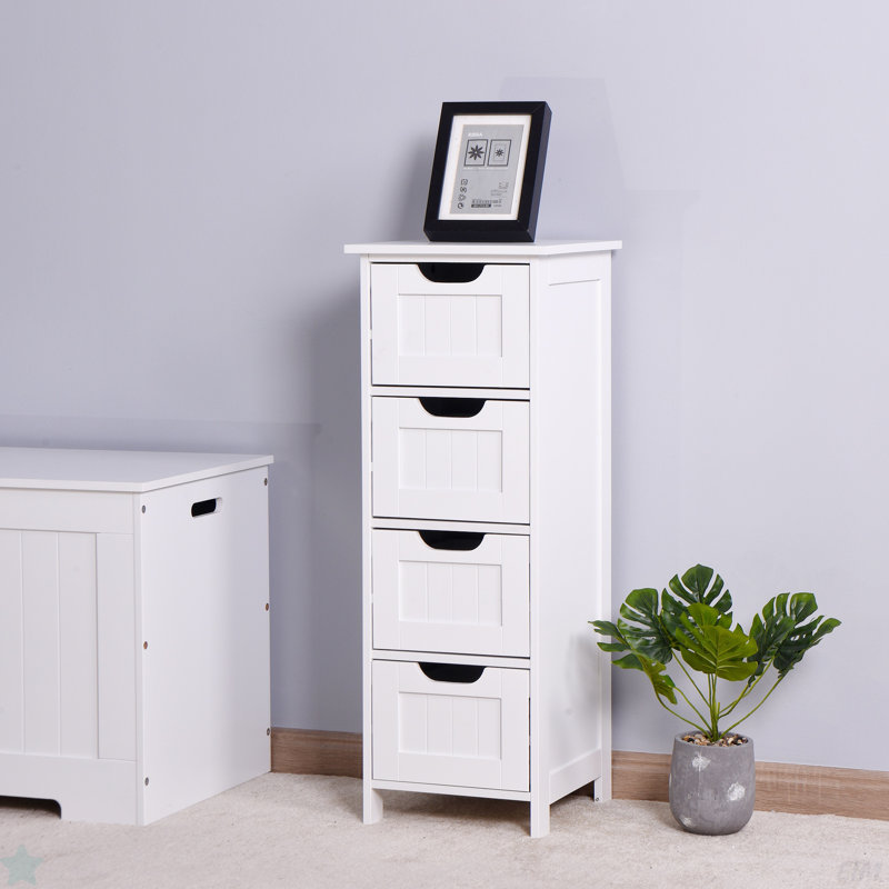 Armoire de rangement pour salle de bain, armoire autoportante avec tiroirs