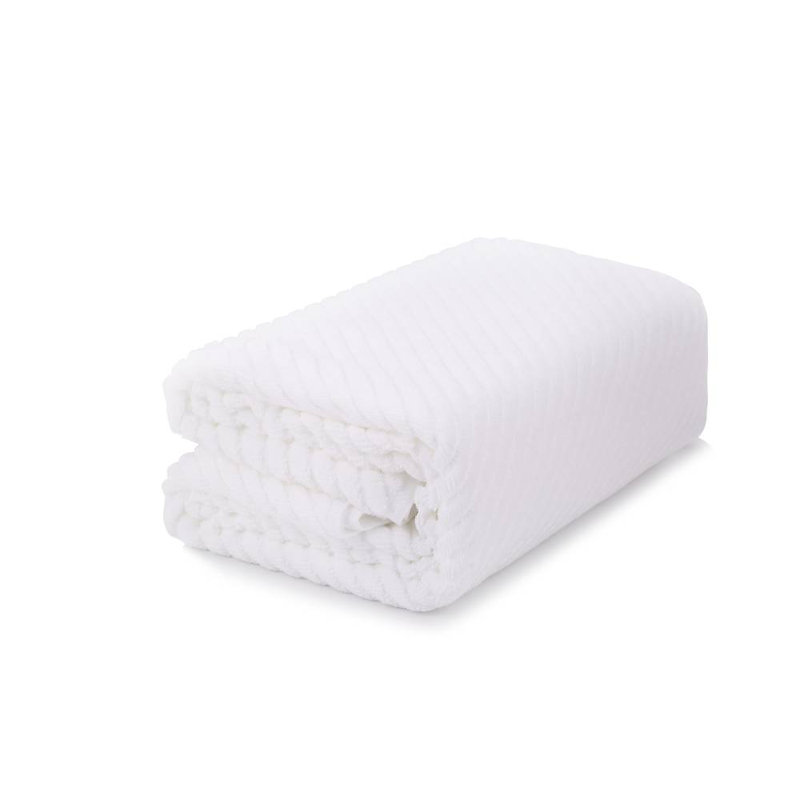 Cotton Super Plush Ribbed Bath Towel