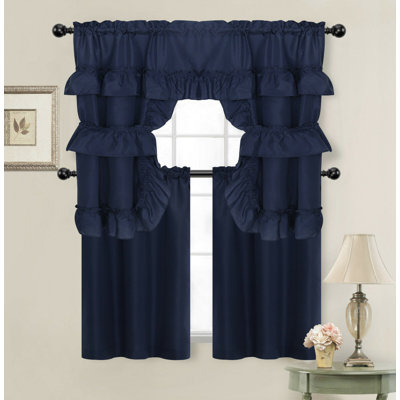 Sonja Ruffled Kitchen Curtain