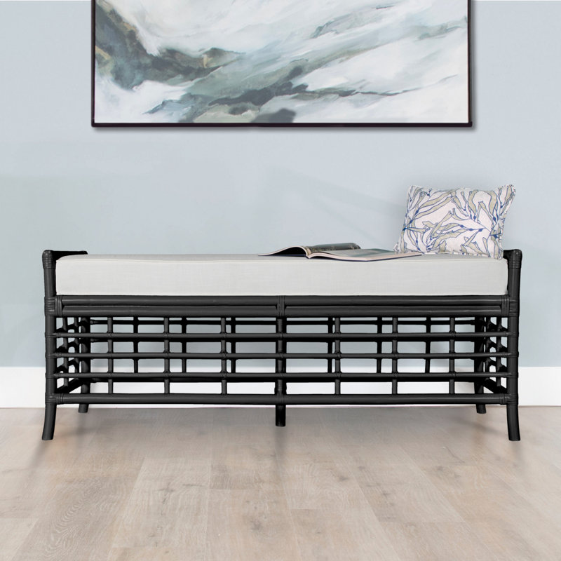 Luna Upholstered Bench, Black