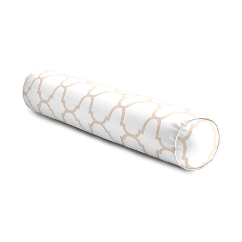 Riad Bolster Pillow Cover & Insert, Ivory, 9" x 48"