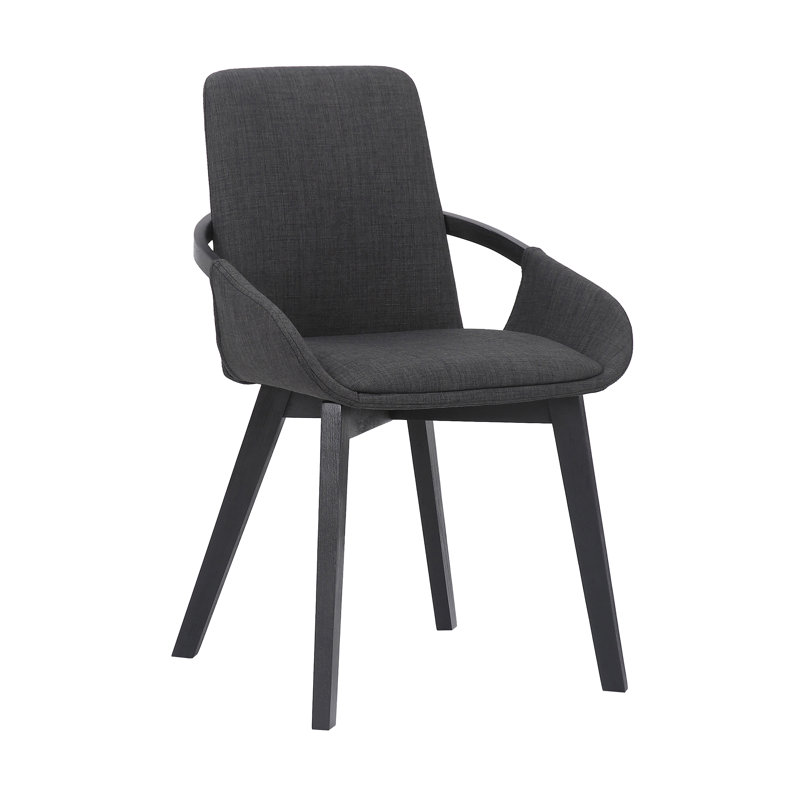 Allis 19'' H Upholstered Beech Armchair, Charcoal