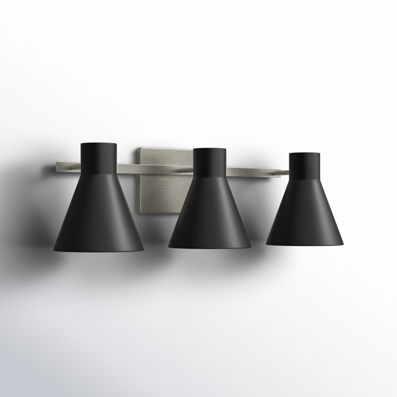 Éclairage pour meuble-lavabo Byers, Nickel brossé, Non