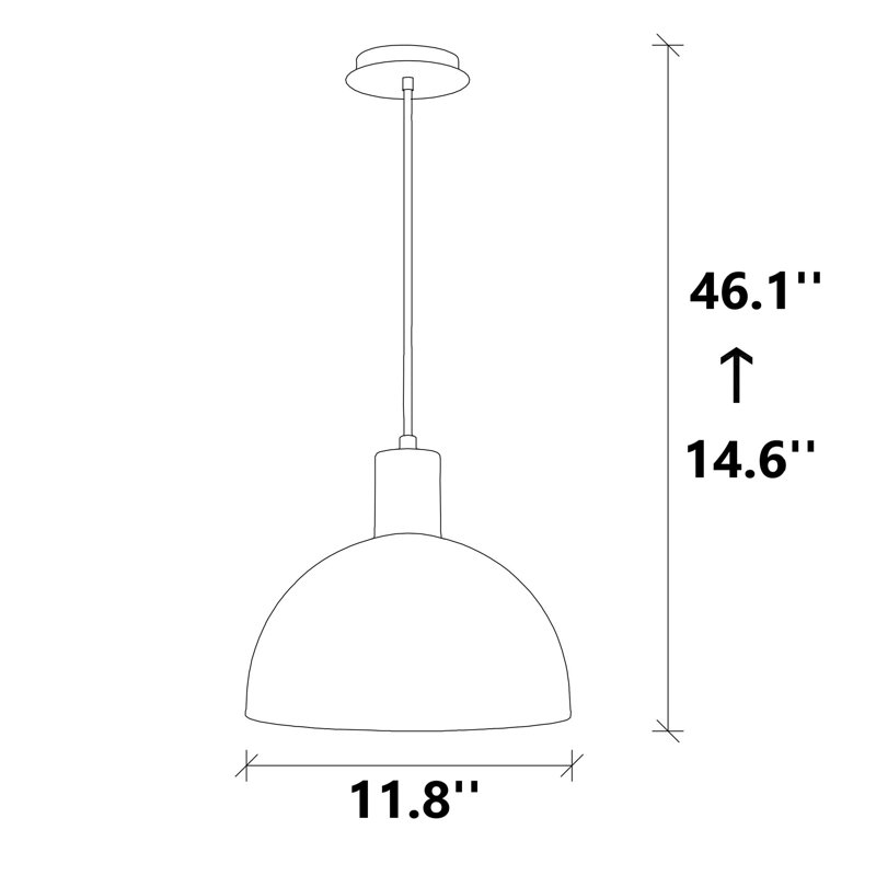 Luminaire suspendu turquoise à 1 lumière Wayment