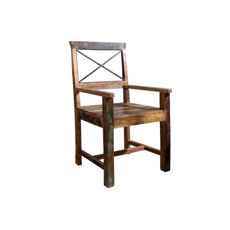Nature Of Spirit 45cm H Solid Wood Cross Back Armchair