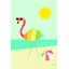 «Beach Flamingo» par Ann Kelle - impression-1821612505-1860842799