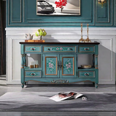Five drawer painted multi-function accent chest