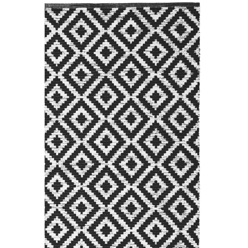Harlow Hand Woven Cotton Geometric Rug, Rectangle 3' x 5'