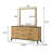 6-Drawer Dresser And Mirror Natural Pine