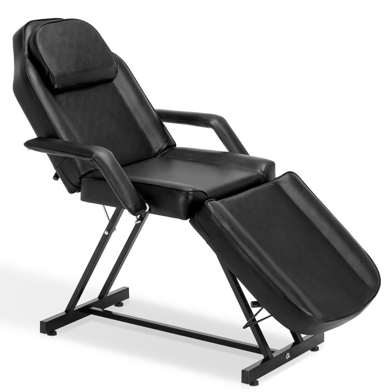 Fauteuil inclinable de massage réglable Beauty Spa, Similicuir noir