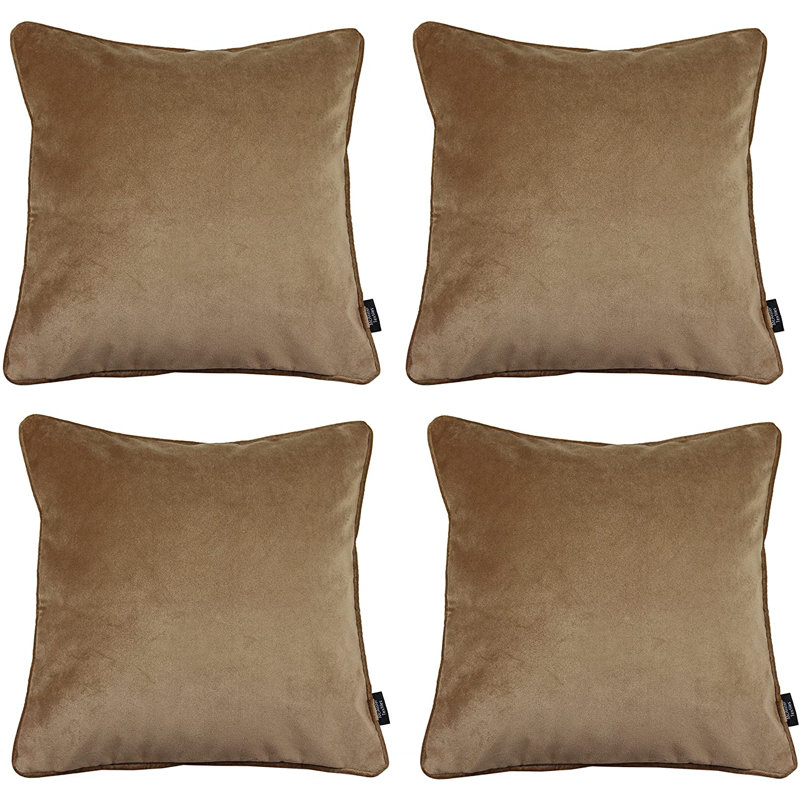 Square Throw Cushion, Caramel Gold
