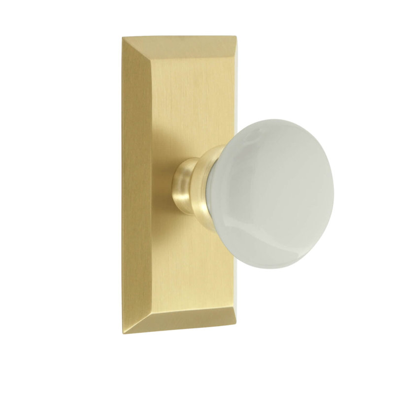 Grandeur Concealed Screw Mechanism Mushroom Knob with Rectangle Rosette, Timeless Bronze