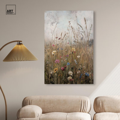 Champ de rêves oubliés I, art floral rétro par Art Remedy