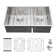 30X19x10" Undermount Double Bowl(60/40) Kitchen Sink - 16 Gauge With Two 10" Deep Basin