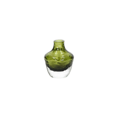 Alexes Prisma Glass Green Vase Dia 3.5"