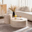 Table de bout ronde avec motif Mars pour le salon, table d'appoint tambour moderne pour petits espaces, aucun assemblage requis