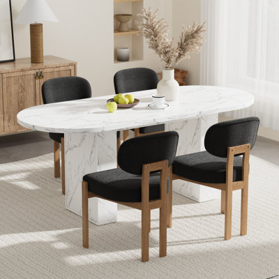 Oval Double Pedestal Kitchen Table Sets