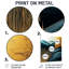 Décoration murale en métal Quiet Bold Mountain In Emerald Gold Harmony III - Mountains-699986006