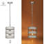 Luminaire suspendu en forme de lanterne argentée 1 lumière Englas