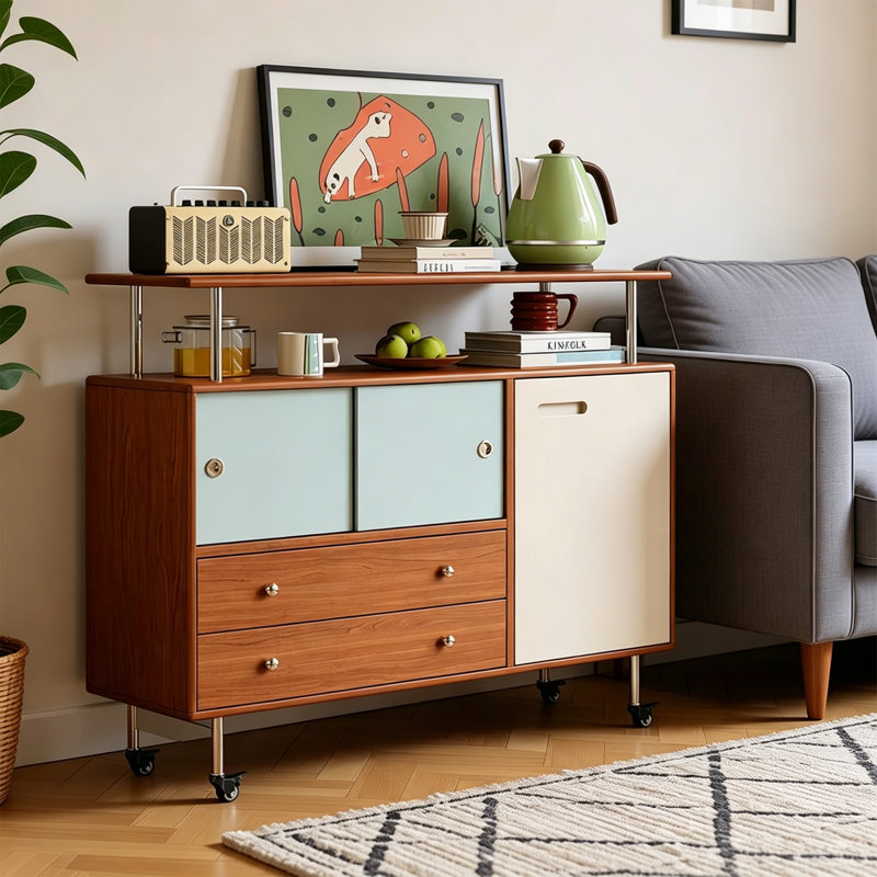 Table de buffet ronde à double couche