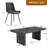 Luxurious Black Marble Dining Set: Mdf Durability, Modern Elegance, Multi-functional Dining